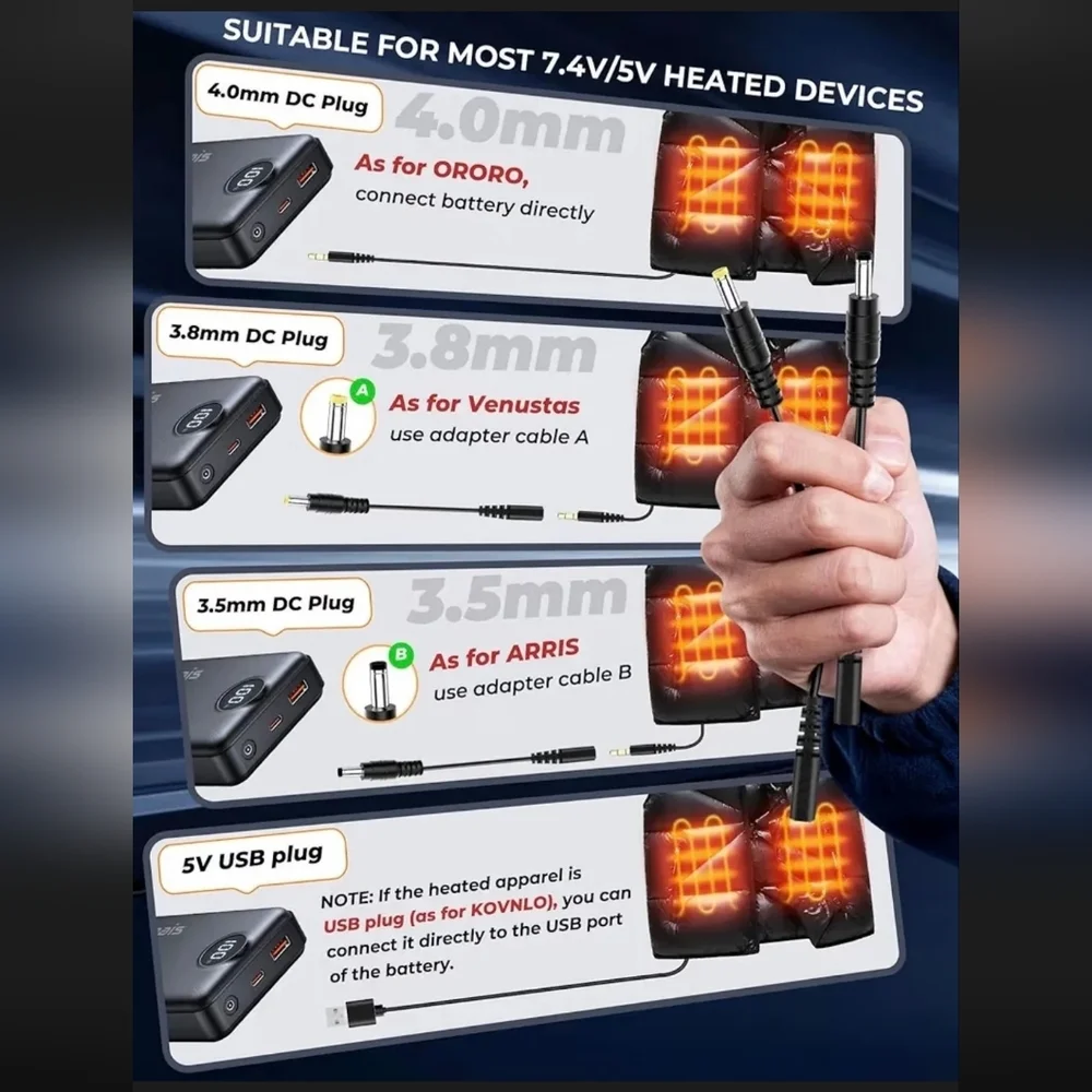 Heated Jacket Batter Pack/ Power Bank
